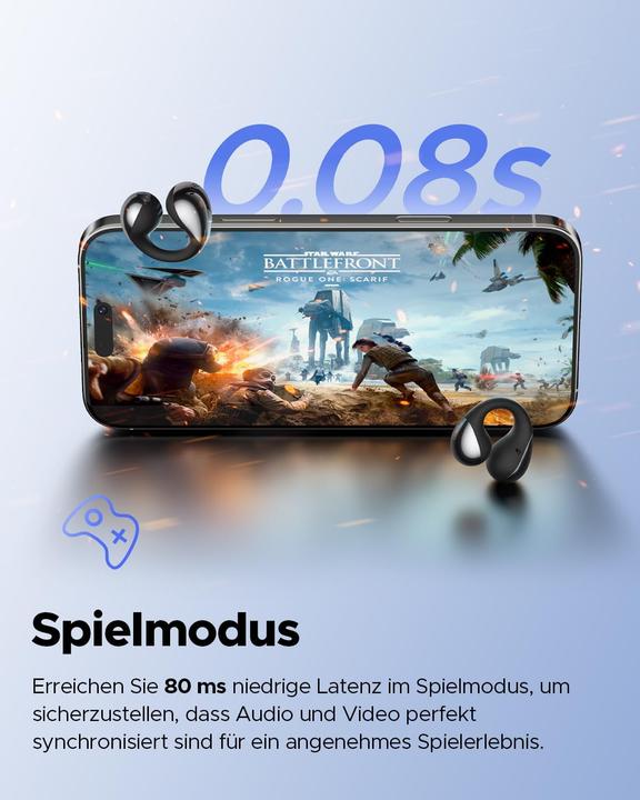 Actual product image Soundpeats PearlClip Pro Open Ear Bluetooth Kopfhörer (Wireless)