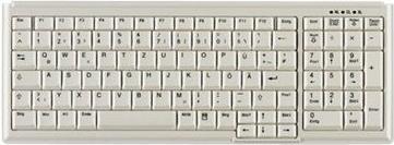 Actual product image Active Key Industry 4.0 Compact Notebook Style Keyboard with NumPad USB Light Grey (DE, Cable)
