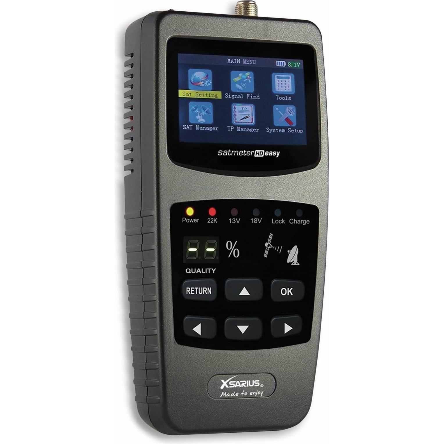 Xsarius Satmeter HD Easy Camping Satfinder HD DVB-S/S2 SAT Messgerät (Messtechnik), SAT Zubehör