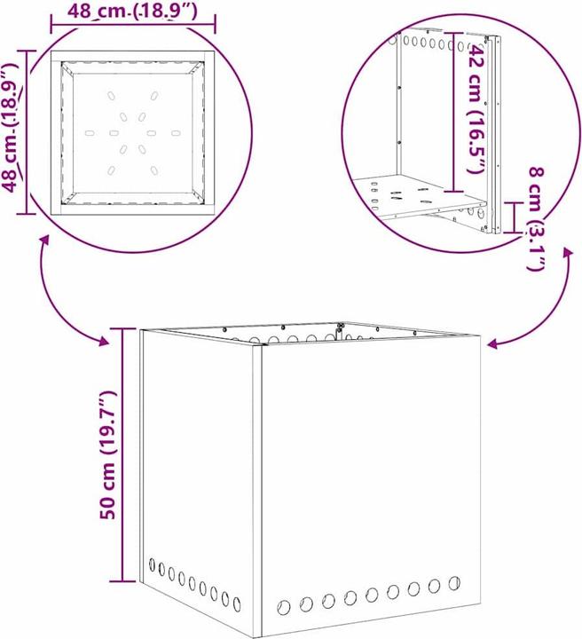 Immagine prodotto vidaXL Freiluft Versammlung Feuer (48 cm)