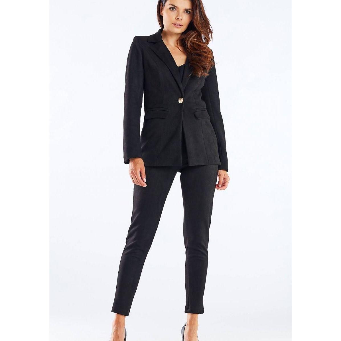 Awama, Damen, Hosen, Damen Hose, Schwarz, (S)