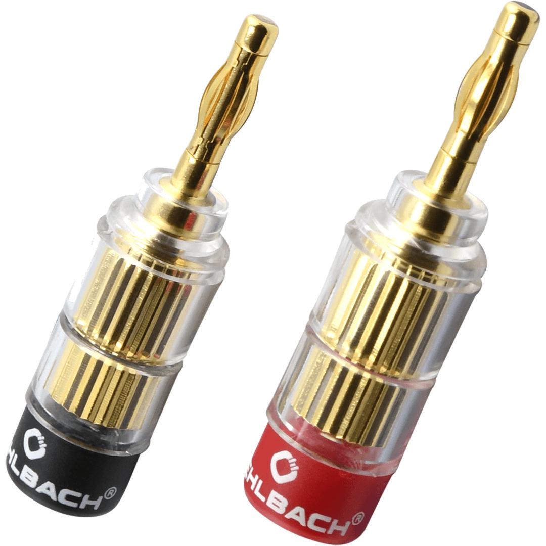 Oehlbach Soluzione Banana, Connettore audio, Oro, Nero, Rosso