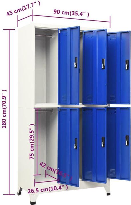 Actual product image VidaXL Davin (90 x 45 x 180 cm)