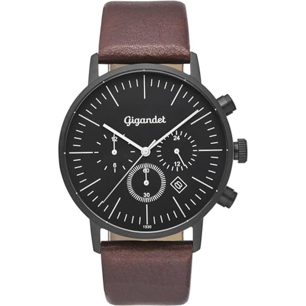 Gigandet, Orologio da polso, Elegantes Herrenuhr mit zweiter Zeitzone, wasserdicht, entspiegeltes Glas, (Orologio da polso analogico)