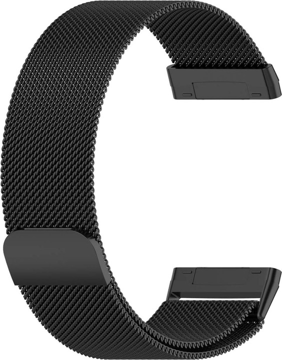 Produktbild Cover-Discount Fitbit Versa / Sense - Milanese Armband schwarz (Edelstahl, Sense, Versa 3)