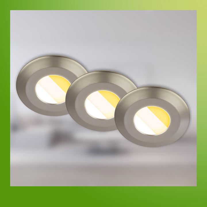 Actual product image Briloner Sustainable ultra-flat LED recessed lights set of 3 (520 lm)