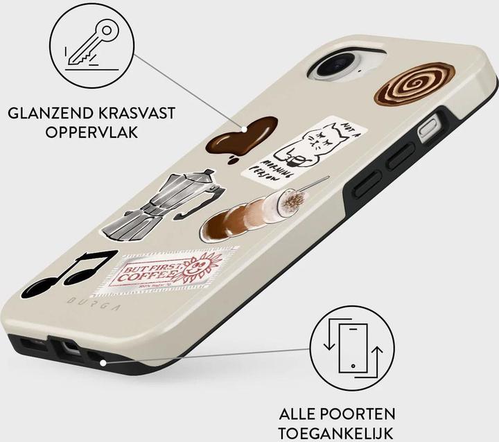 Actual product image Burga Tough MagSafe Case Apple iPhone 16e - Oat Milk Please (Apple iPhone 16e)