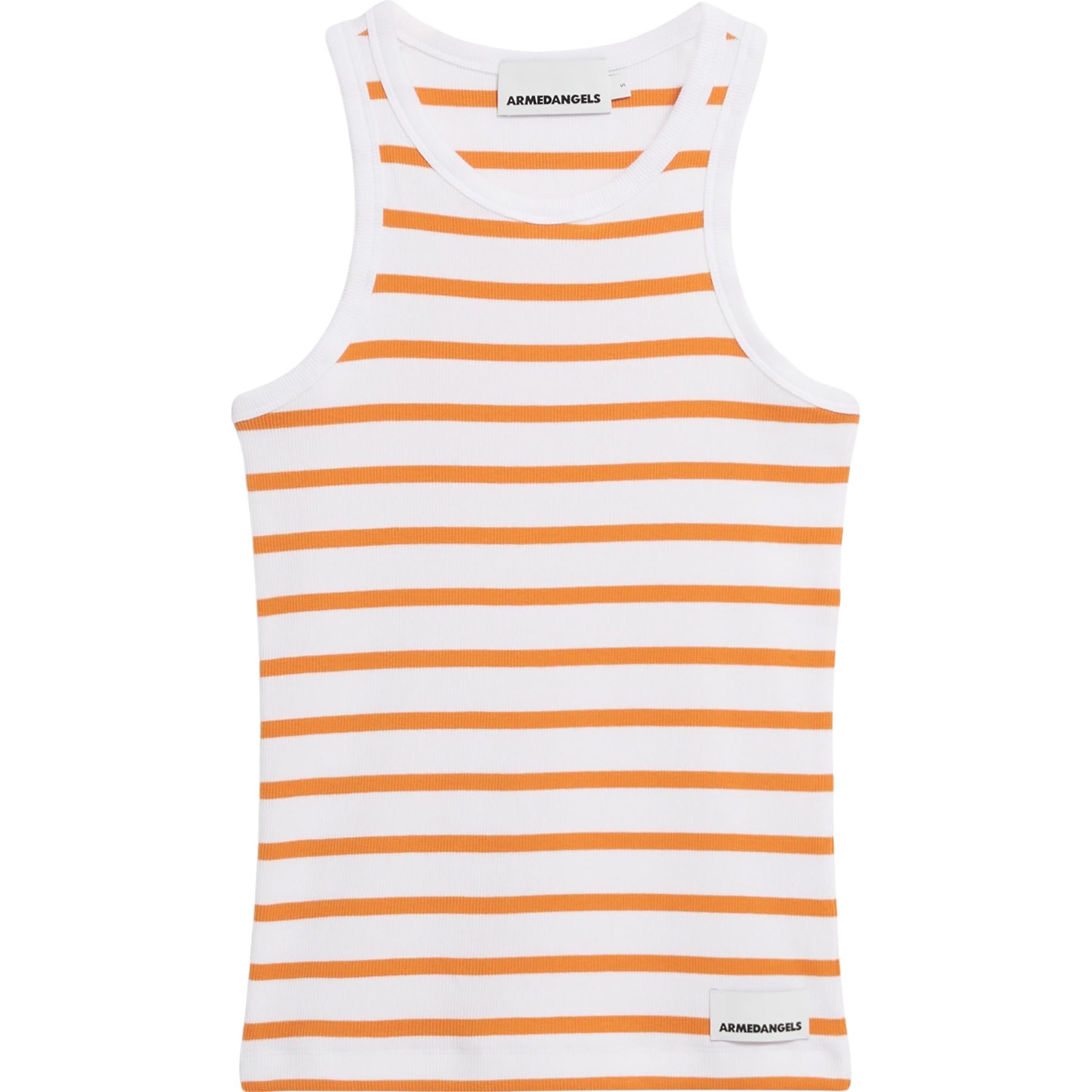 Armedangels, Damen, Shirt, Women's Kanitaa Stripes, Orange, (M)