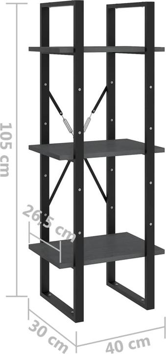 Actual product image vidaXL Bücherregal (40 x 30 x 105 cm)