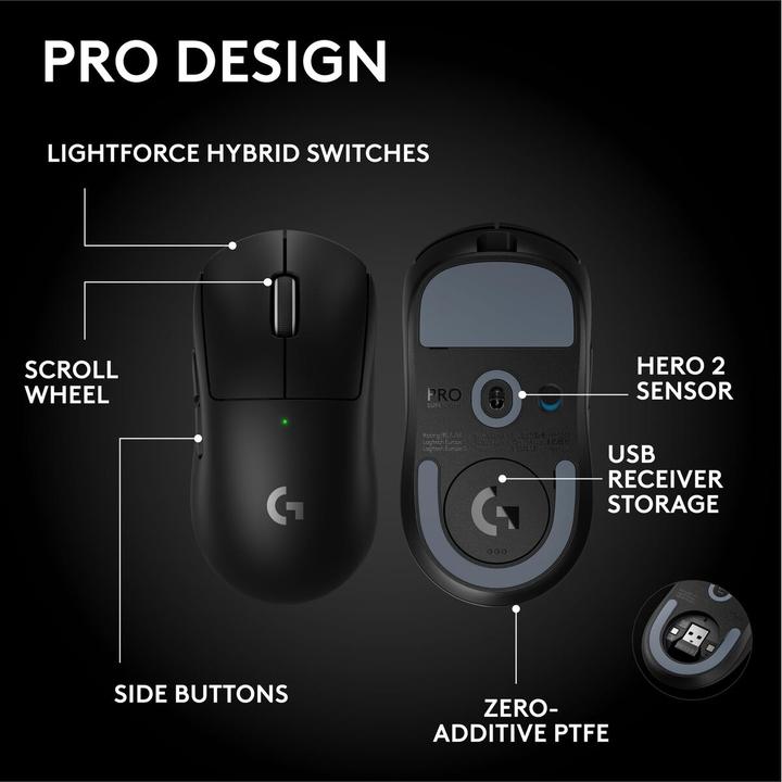 Actual product image Logitech Pro X Superlight 2 Se (Wireless)