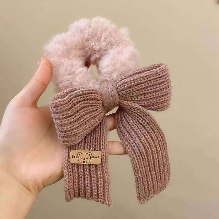 Immagine prodotto Avizar Haargummi Kunstfell mit Strickschleife Kimiko (Elastico per capelli)