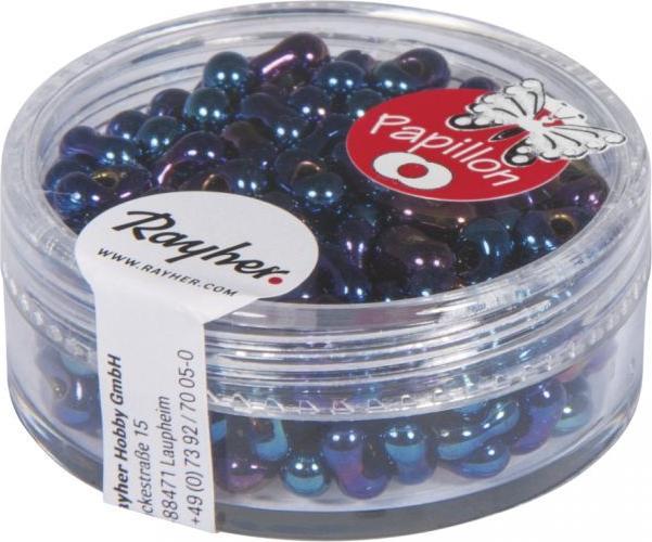 Image du produit Rayher Perles de rocaille Papillon, saphir, 18 g