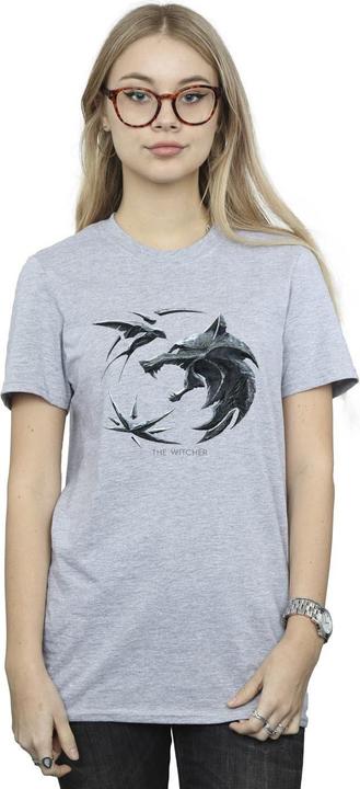 Produktbild Netflix The Witcher Wolf Logo TShirt (S)