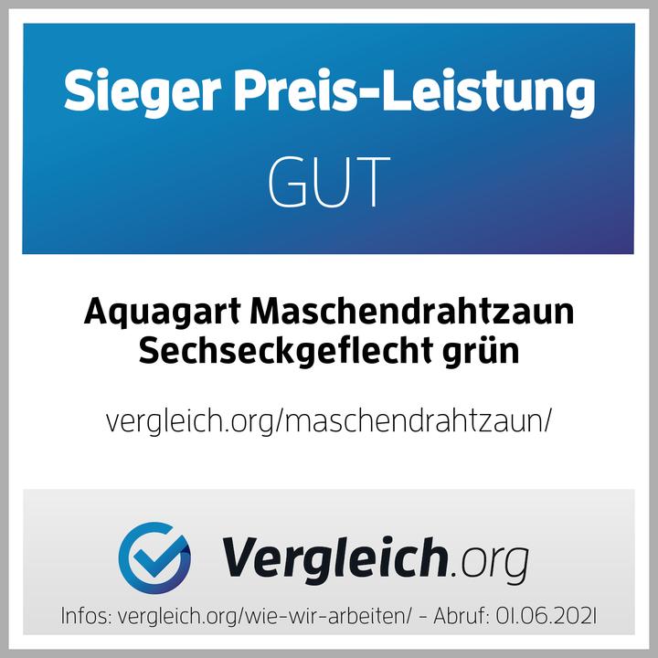 Energie-Label Aquagart 160m Sechseckgeflecht Kaninchendraht Hasengitter grün Hasendraht 100cm