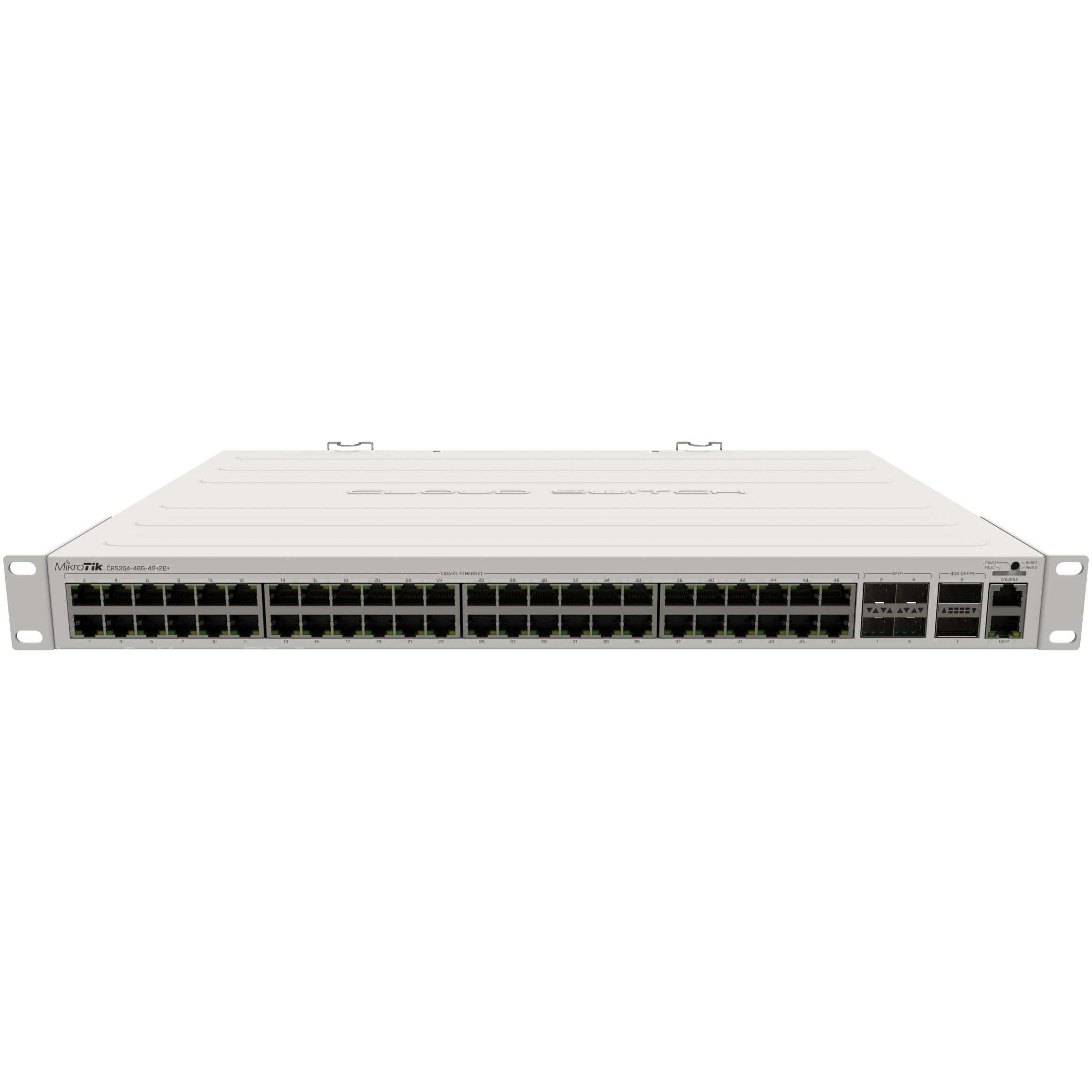 Thumbnail - MikroTik CRS354-48G-4S+2Q+RM (48 Ports), Netzwerk Switch, Grau