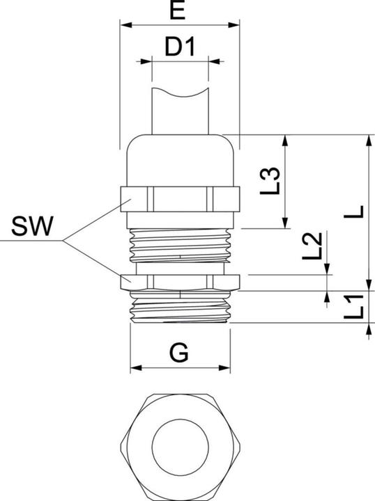 Image du produit OBO Bettermann obo-bettermann Système conex. IJF. - Entrées de câble v-tec-vm MS16 IP68 couleur laiton