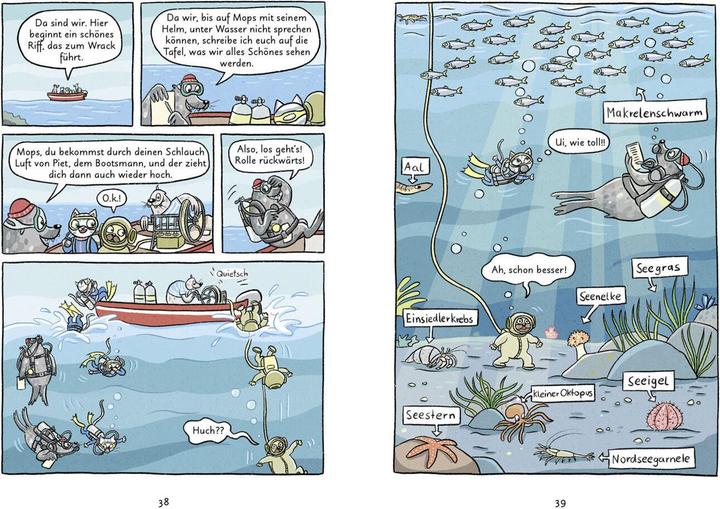 Actual product image Mein Abenteuercomic - Mops und Kätt fahren ans Meer (German, Vera Schmidt, 2021)