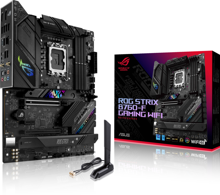 Produktbild ASUS ROG STRIX B760-F Gaming WIFI (LGA 1700, Intel B760, ATX)