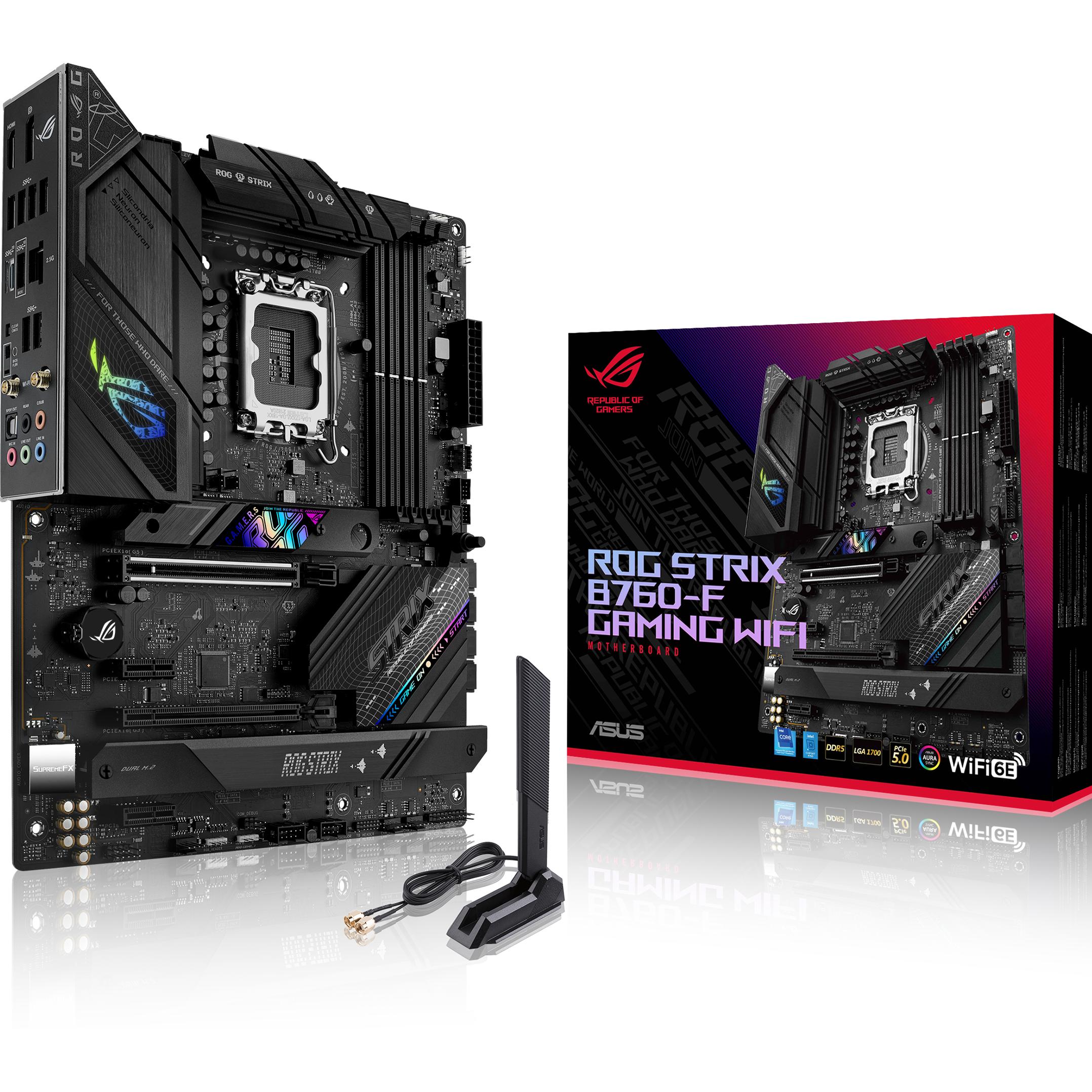 ASUS ROG STRIX B760-F Gaming WIFI (LGA 1700, Intel B760, ATX), Mainboard