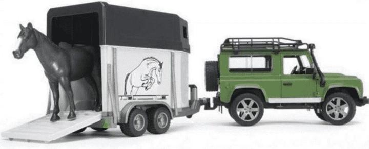 Produktbild Bruder Land Rover Defender mit Pferdeanhänger