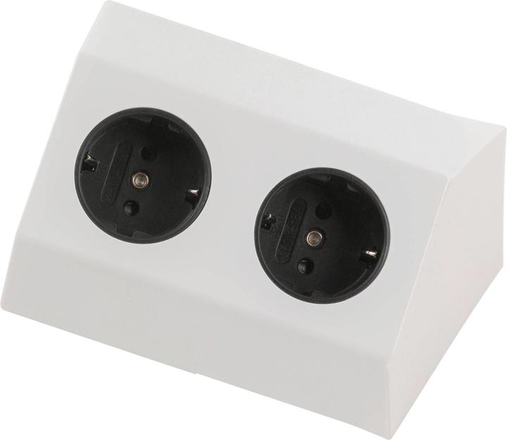 Produktbild Heitronic 500071 Steckdosenleiste ohne Schalter Weiss, Silber 1St. (3 x, 1 m)