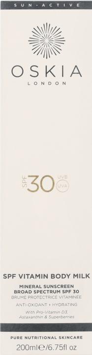 Image du produit Oskia Lait corporel vitaminé Spf 30 - 200 Ml (Lait solaire, SPF 30, 200 ml, 200 g)