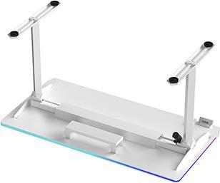 Actual product image Ultradesk Gaming-Tisch QUEST, 140x70cm, 72-120cm, weiss-weiss