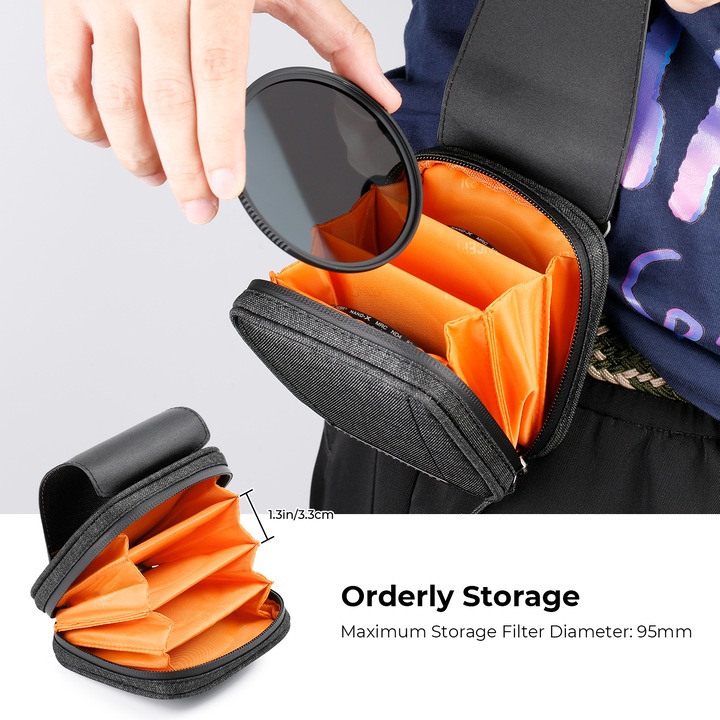 Actual product image K&F Concept 4-Pocket Filter set storage bag KF13.117 (Filter bag, 95 mm)