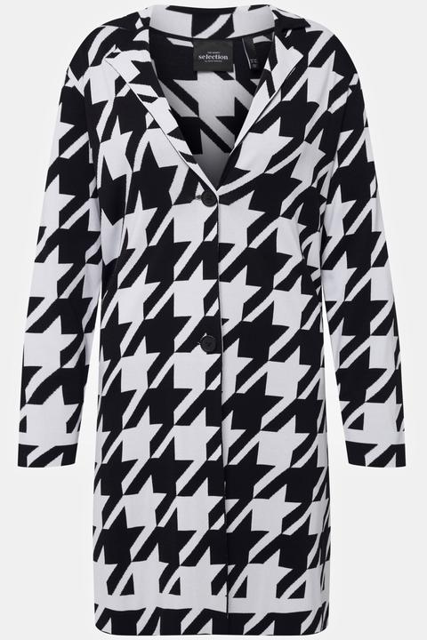 Actual product image Ulla Popken Extra Long Houndstooth Jacket (54)