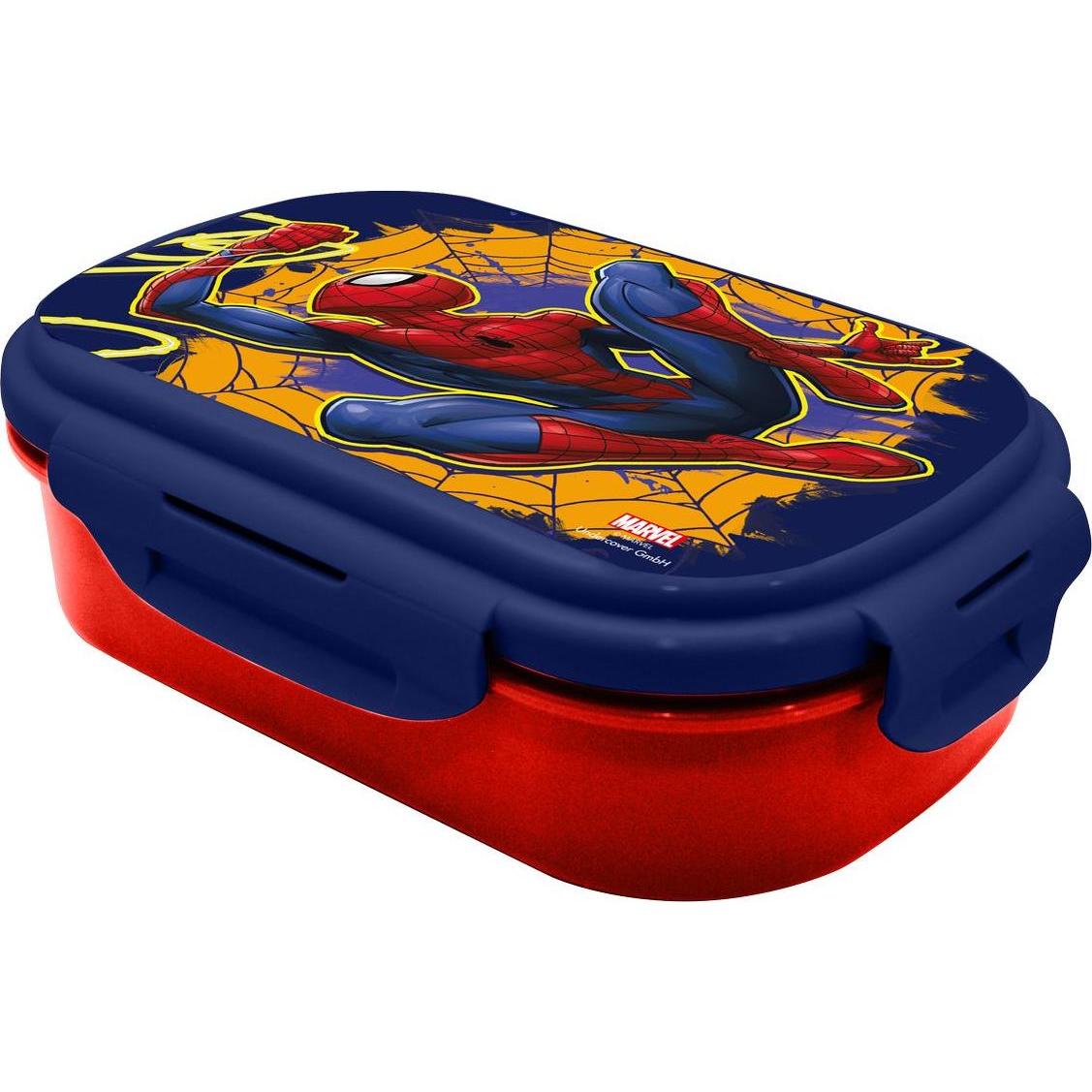 Magni Brotdose MARVEL Spider-Man mit Besteckset 2 Fächer, Lunchbox