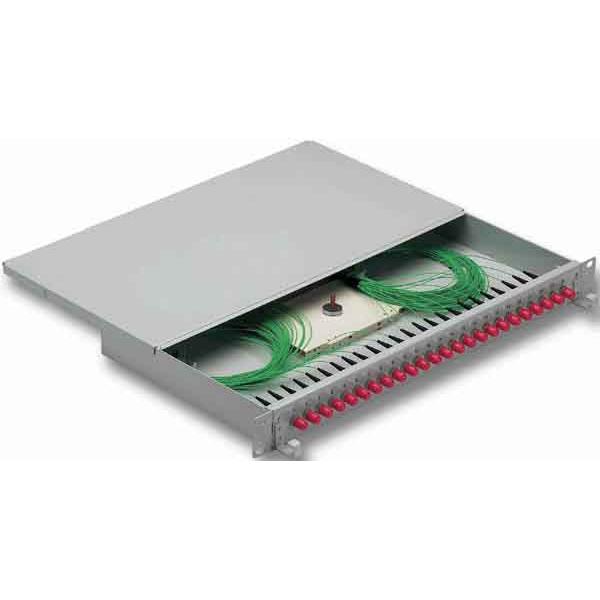 Value 48,30cm (19")-Spleissbox 1 HE, nicht ausziehbar, 12x ST 50µm, Server Zubehör, Grau