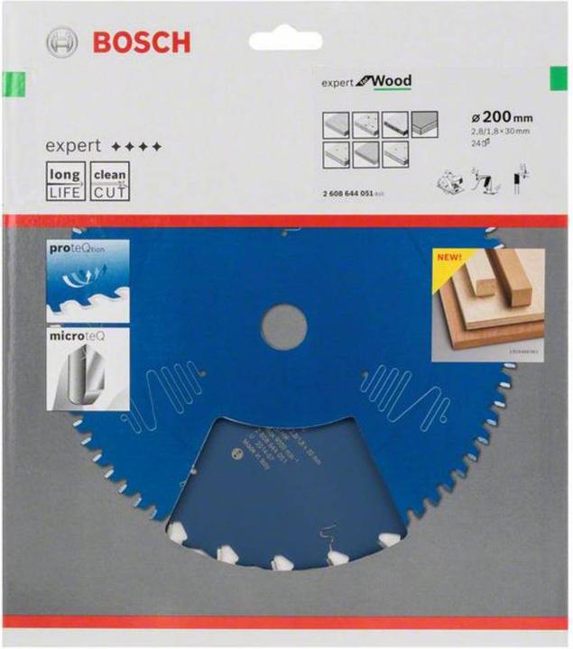 Produktbild Bosch Professional Zubehör Kreissägeblatt Expert for Wood, 200 x 30 x 2,8 mm, 24