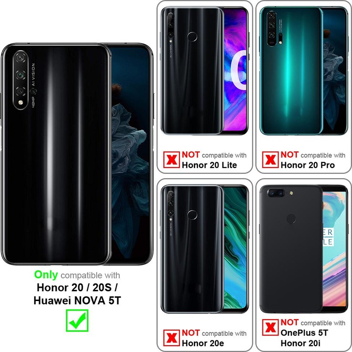 Immagine prodotto Cadorabo Custodia per Honor 20 / 20S / Huawei NOVA 5T universale (Huawei Nova 5T, TCL 20S, K20)