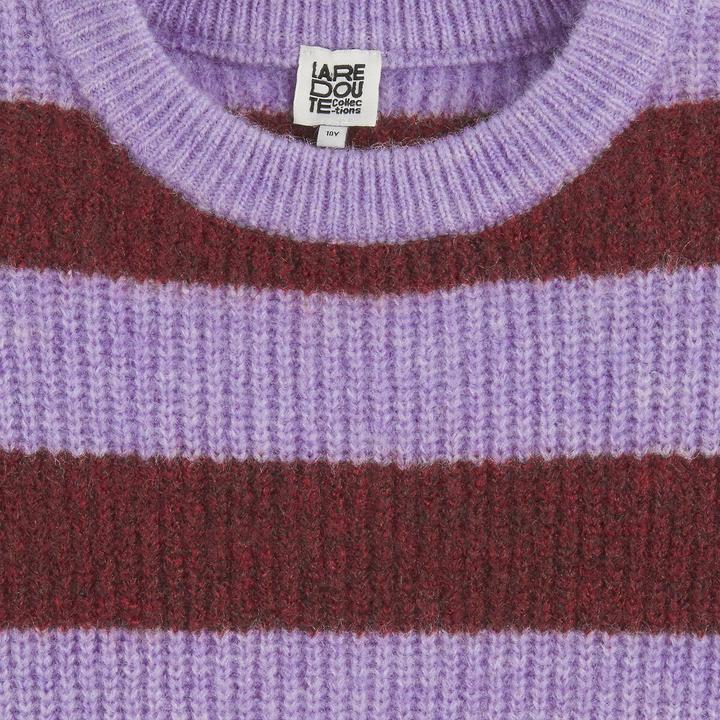 Actual product image La Redoute Collections Gestreifter Rundhals-Pullover aus rustikalem Strick (140)