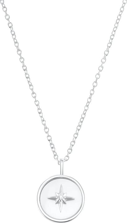 Immagine prodotto S.Oliver Collana da donna, argento 925, zirconia cubica sintetica, madreperla | stella (Argento 925, 42 cm)