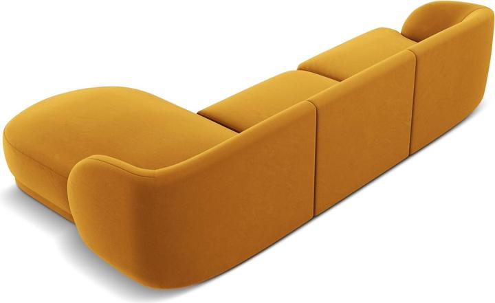 Image du produit Micadoni Canapé D'Angle Droit Velours, "Miley", 4 Places, 255x156x70Fabriqué en Europe (Canapé d'angle)