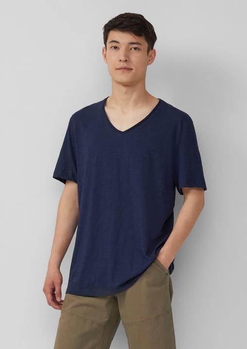 Actual product image S.Oliver T-Shirt Luftiges T-Shirt mit V-Ausschnitt und Flammgarnstruktur (XL)