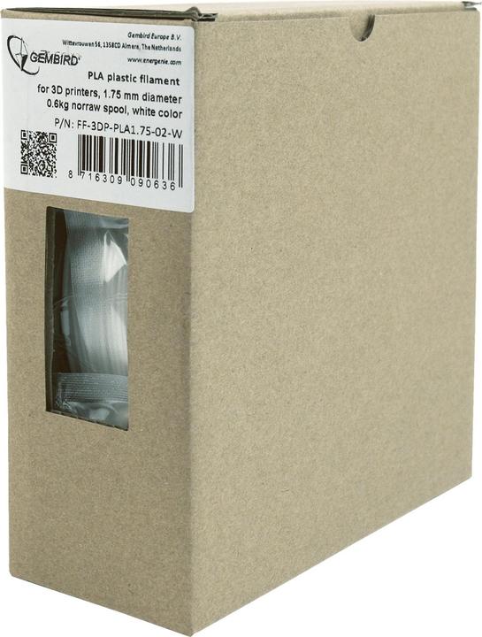 Actual product image Gembird Flashforge PLA-PLUS filament, baltas, 1.75 mm, 1kg (PLA+, 1.75 mm, 1000 g)