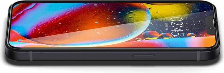 Actual product image Spigen tempered glass Glas.TR Slim FC for iPhone 13 Mini black (1 Piece, Apple iPhone 13 mini)