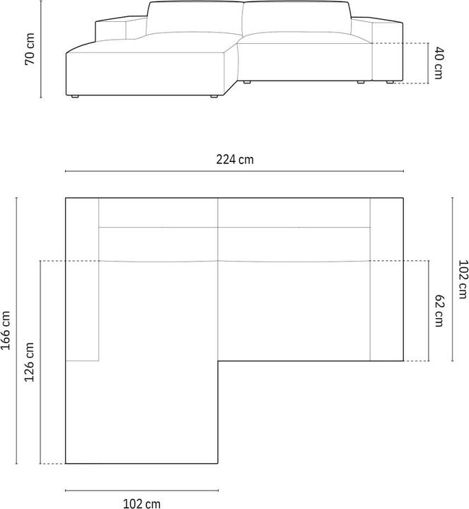 Image du produit Micadoni Jodie (Canapé modulaire, Canapé d'angle)