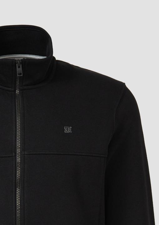 Produktbild s.Oliver Sweatshirt Jacke Sweatshirt-Jacke mit Stehkragen und Eingrifftaschen (S)