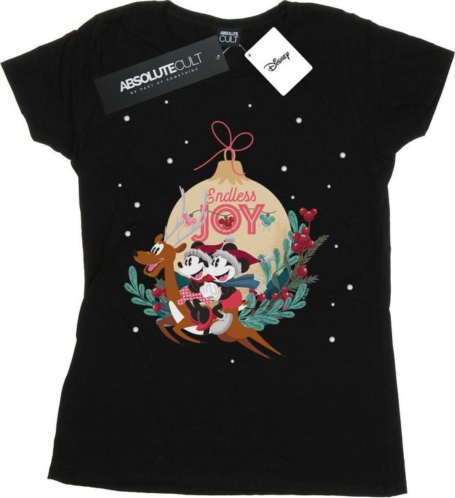Actual product image Disney Womens/Ladies Mickey And Minnie Endless Joy Cotton T-Shirt (M)