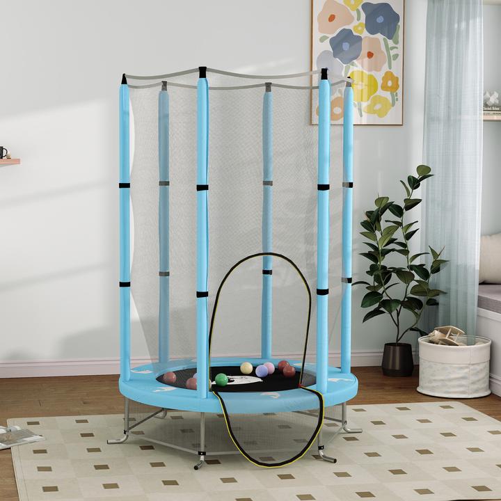 Produktbild Aiyaplay Kinder Trampolin Stahl, Kunststoff Hellblau (140 cm)