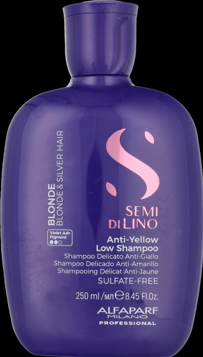 Actual product image Alfaparf Semi Di Lino Anti-Yellow Low Shampoo (250 ml, Liquid shampoo)
