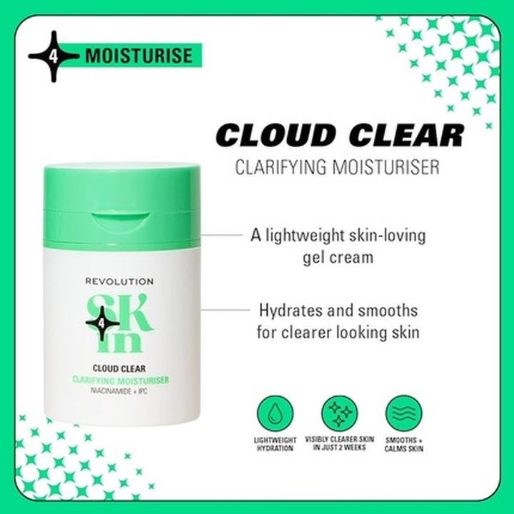 Actual product image I Heart Revolution Revolution Skin Cloudy Clear Clarifying Moisturiser Lightweight & Hydrating (Face toner)