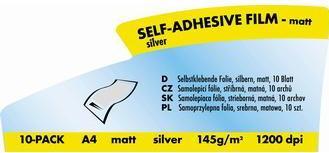 Produktbild Logo Selbstklebende Folie, silber, matt, A4, 145 g