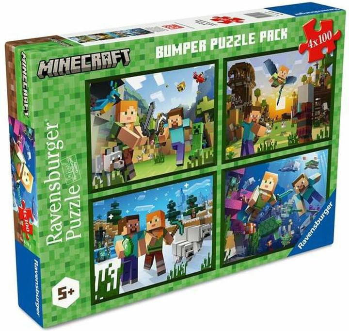 Produktbild Ravensburger Minecraft-Puzzle 4x100pzs (100 Teile)