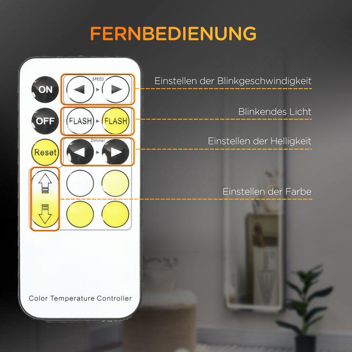 Produktbild Homcom Ankleidespiegel mit LED-Beleuchtung (40 x 51 x 156.5 cm)