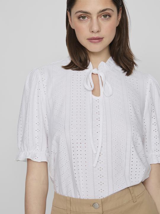 Immagine prodotto Vila Top con scollo a cravatta e maniche corte (M)