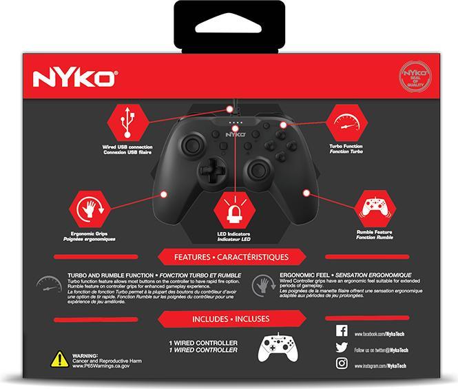 Immagine prodotto Nyko Prime Wired Controller - Black For Switch (DSi XL)